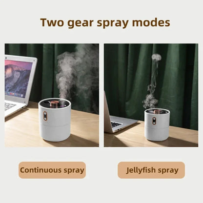 450ml Jellyfish USB Electric Ultrasonic Air Humidifier Dual Nozzle Heavy Fog Humidifier